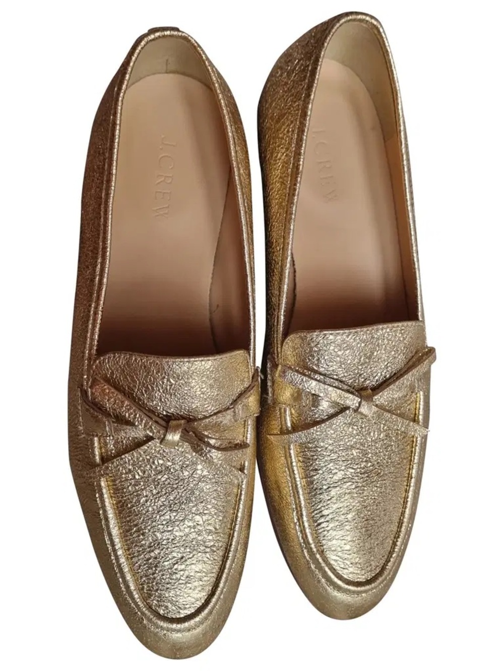 J. Crew Academy Loafers in Metallic Leather. Size 9. New. - Picture 4 of 4